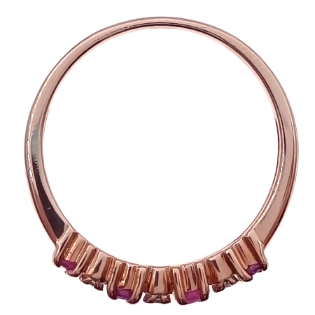 Кольцо из золота 585 пробы с бриллиантами и корундом