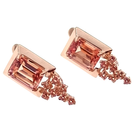 Серьги из золота 585 пробы с топазом с.