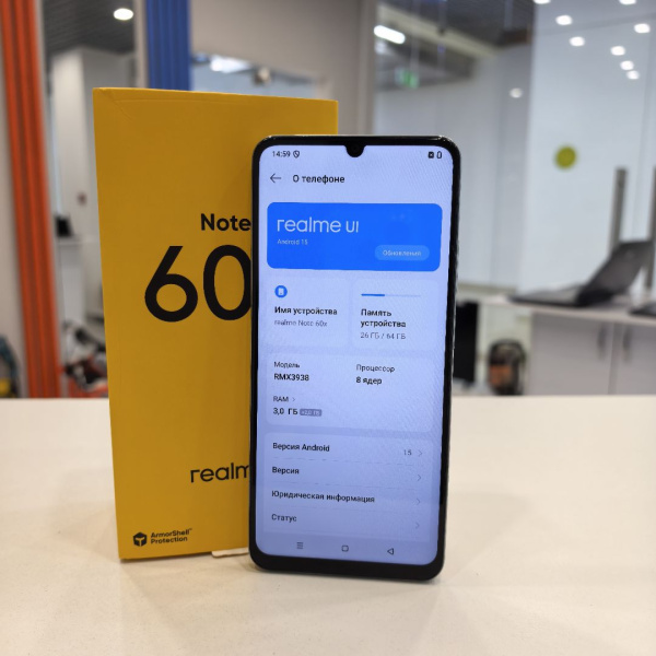 Мобильный телефон REALME note 60x 3/64 гб