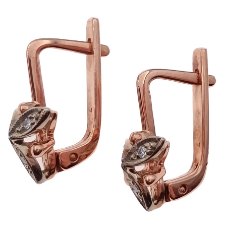 Серьги из золота 585 пробы с бриллиантами