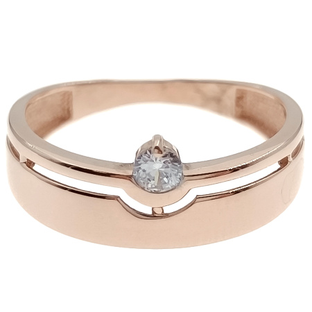 Кольцо из золота 585 пробы с фианитом