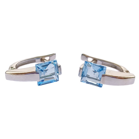 Серьги из золота 585 пробы с топазом