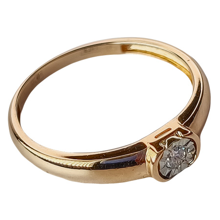 Кольцо из золота 585 пробы с бриллиантом