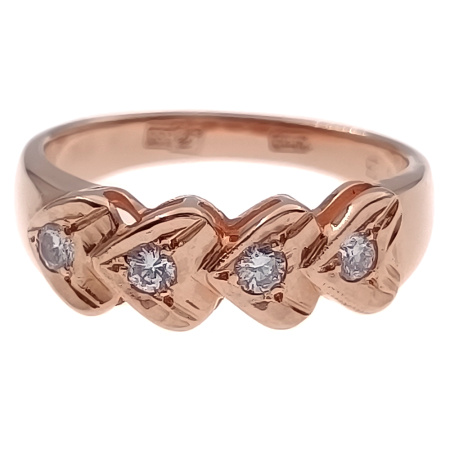 Кольцо из золота 585 пробы с бриллиантами