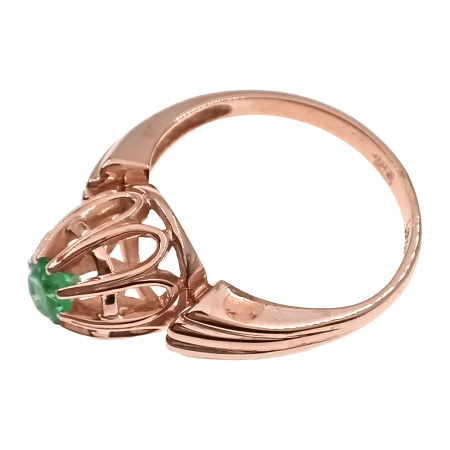 Кольцо из золота 585 пробы с изумрудом