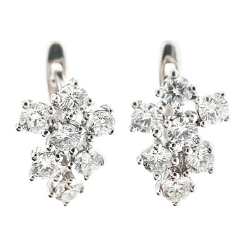 Серьги из золота 585 пробы с бриллиантами