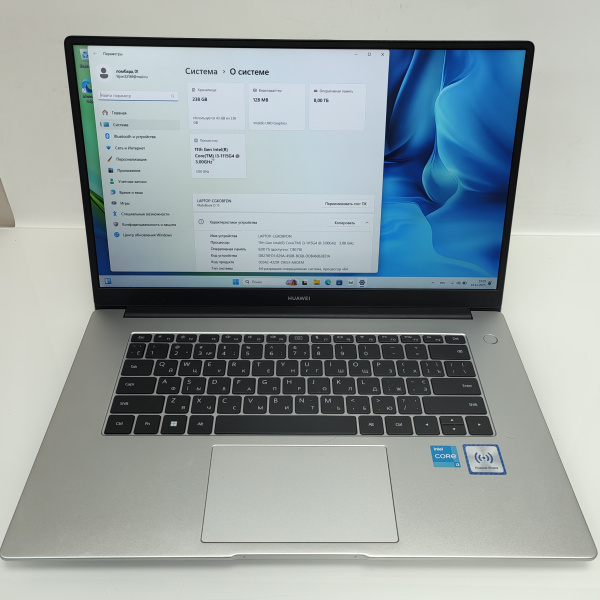 Ноутбук HUAWEI bod-wdi9 15,6"/  Intel Core i3-1115G4/ 8 Гб/ 256 Гб/