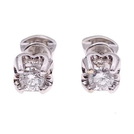 Пусеты из золота 585 пробы с бриллиантами