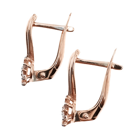 Серьги из золота 585 пробы с фианитом