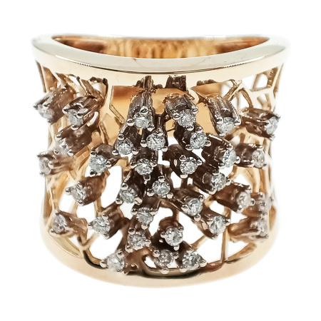 Кольцо из золота 585 пробы с бриллиантами