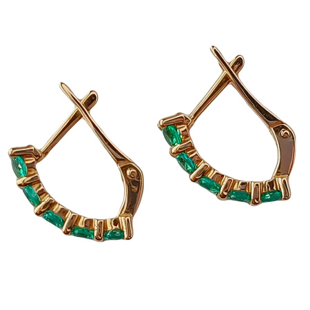 Серьги из золота 585 пробы с фианитом