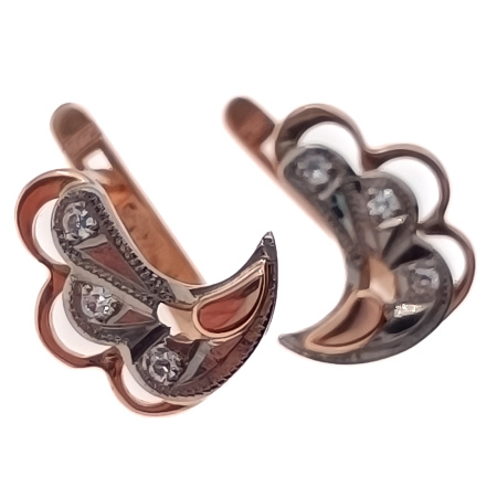 Серьги из золота 585 пробы с бриллиантами
