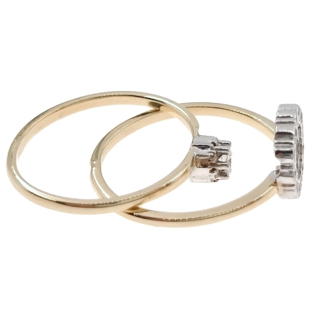 Кольцо трансформер из золота 585 пробы с бриллиантами