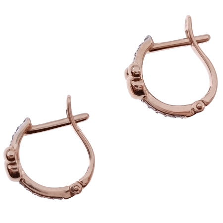 Серьги из золота 585 пробы с фианитом