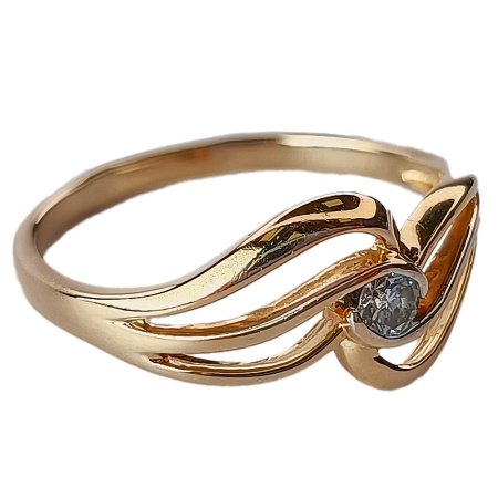 Кольцо из золота 585 пробы с бриллиантом