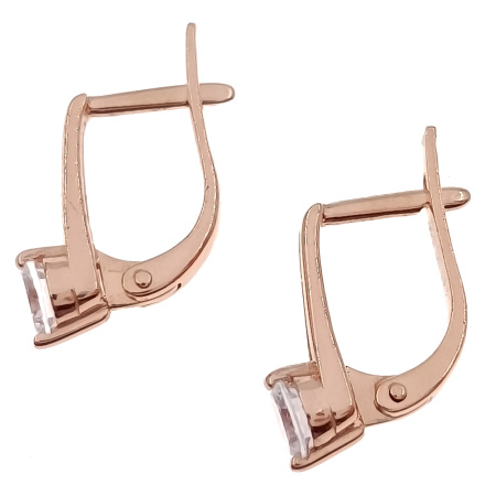 Серьги из золота 585 пробы с фианитом