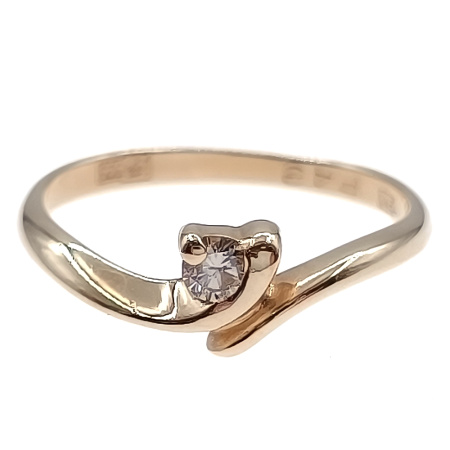 Кольцо из золота 585 пробы с бриллиантом