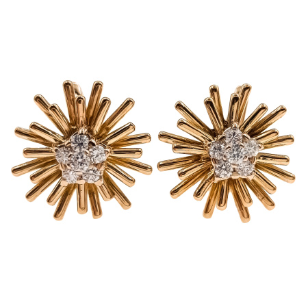 Серьги из золота 750 пробы с бриллиантами