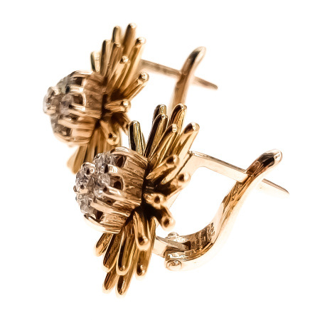 Серьги из золота 750 пробы с бриллиантами