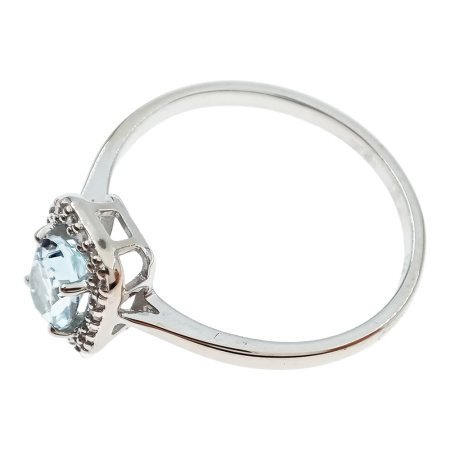 Кольцо из золота 585 пробы с бриллиантами и топазом