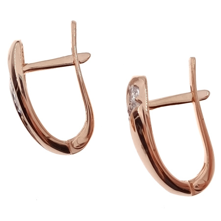 Серьги из золота 585 пробы с фианитом