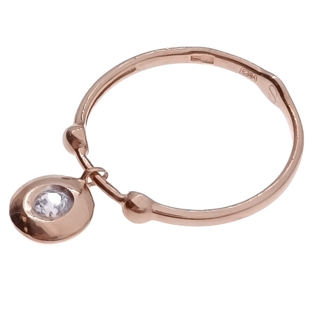 Кольцо из золота 585 пробы с фианитом