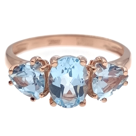 Кольцо из золота 585 пробы с топазом