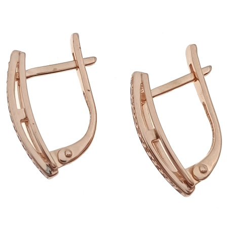 Серьги из золота 585 пробы с фианитом