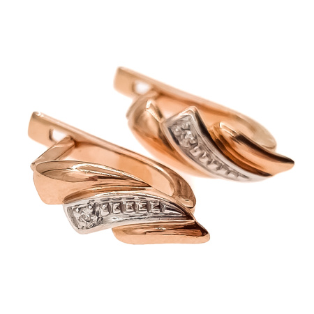 Серьги из золота 585 пробы с бриллиантами