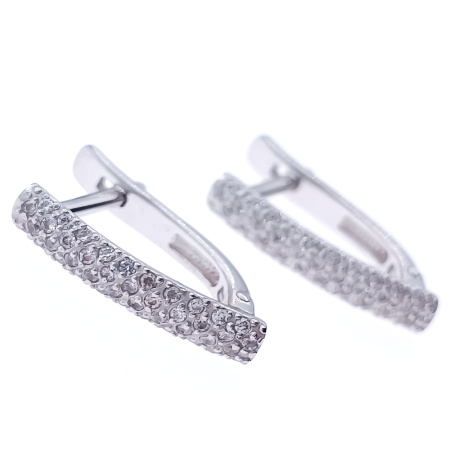 Серьги из золота 585 пробы с фианитом