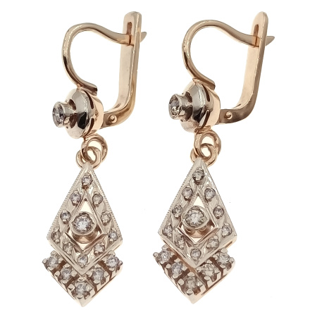 Серьги из золота 750 пробы с бриллиантами