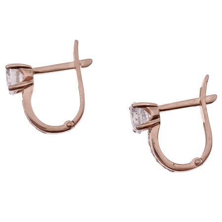 Серьги из золота 585 пробы с фианитом