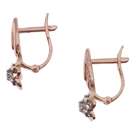 Серьги из золота 585 пробы с бриллиантами