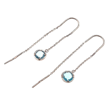 Серьги из золота 585 пробы с топазом