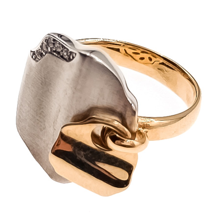 Кольцо из золота 585 пробы с фианитом