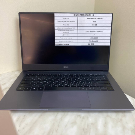 Ноутбук Honor MagicBook 14 (nbl-waq9hnr) 14"/ Ryzen 5 3500u/ 8 гб/ SSD 256 гб/ Radeon Vega 8