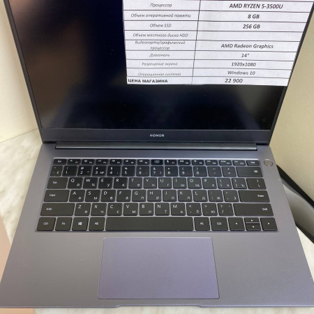 Ноутбук Honor MagicBook 14 (nbl-waq9hnr) 14"/ Ryzen 5 3500u/ 8 гб/ SSD 256 гб/ Radeon Vega 8