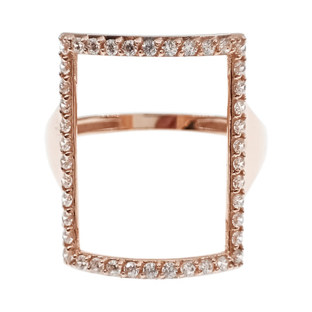 Кольцо из золота 585 пробы с фианитом