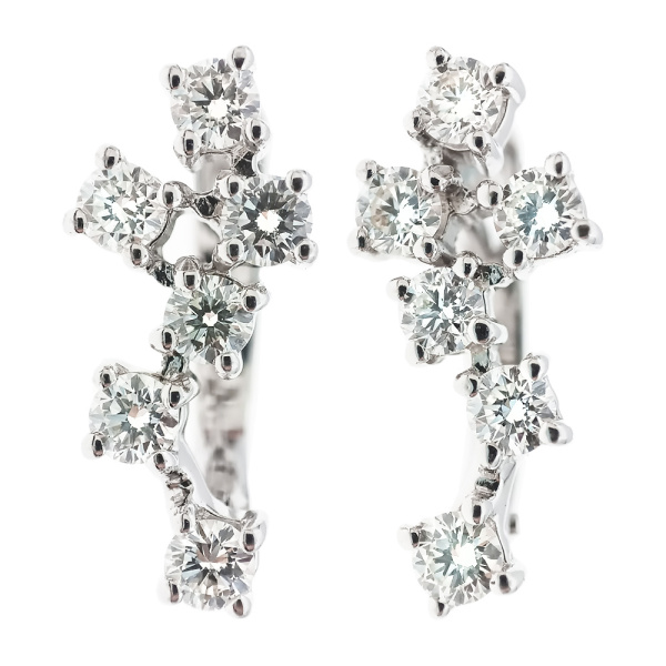 Серьги из золота 585 пробы с бриллиантами