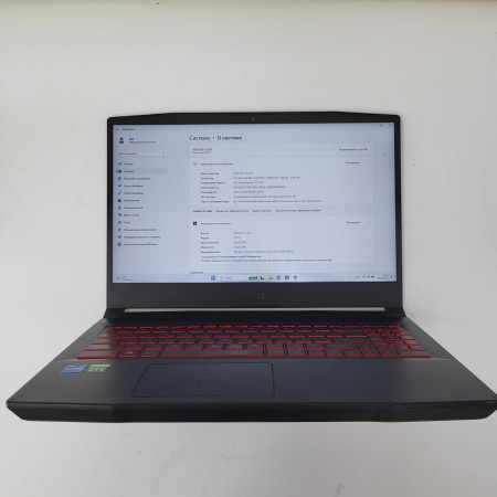 Ноутбук MSI  gf66 11ud 15,6"/ Intel Core i7-11800H, 2.3 ГГц/ 16 Гб/ 512 Гб/ NVIDIA GeForce RTX 3050 Ti