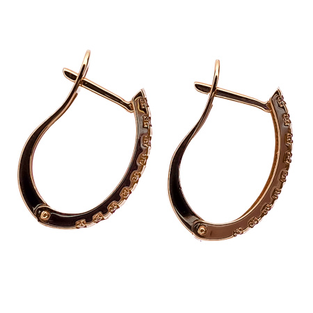 Серьги из золота 585 пробы с фианитом