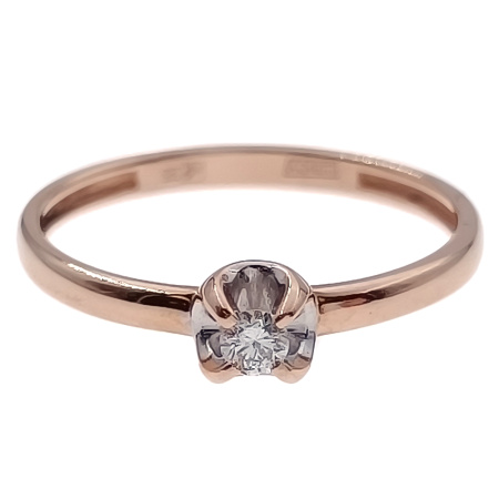 Кольцо из золота 585 пробы с бриллиантом