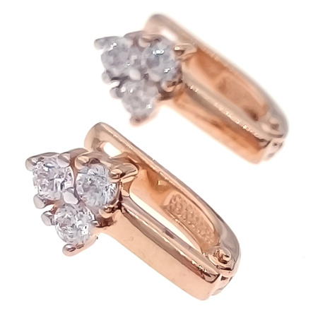 Серьги из золота 585 пробы с фианитом