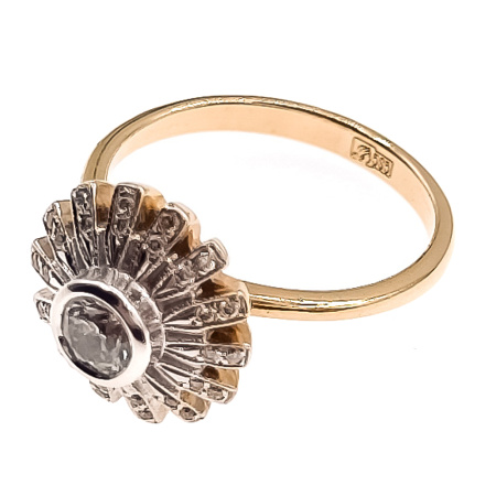 Кольцо из золота 585 пробы с бриллиантами