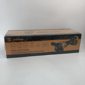 Ушм аккумуляторная DEKO DKAG-125, 2*4.0Ah 