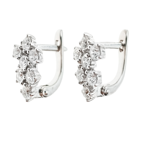 Серьги из золота 585 пробы с бриллиантами