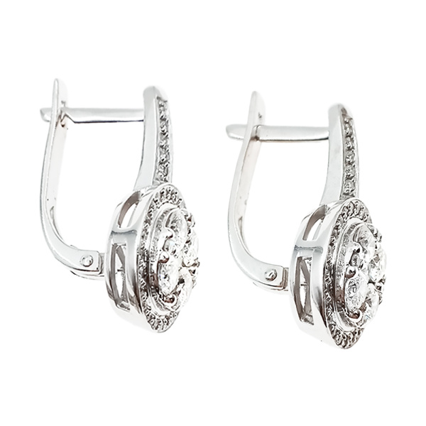 Серьги из золота 585 пробы с бриллиантами