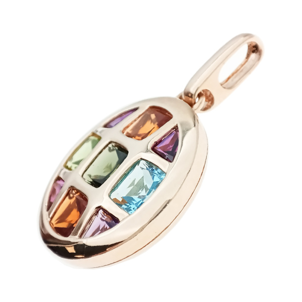 Подвеска из золота 585 пробы с ювелирной вставкой