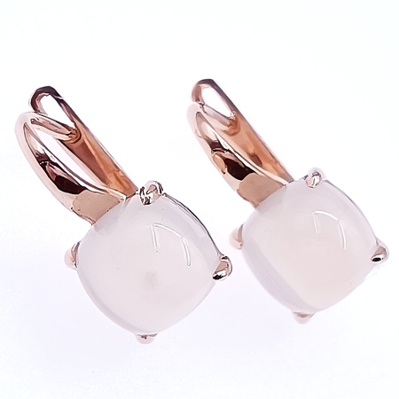 Серьги из золота 585 пробы с лунным камнем