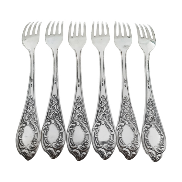 Вилка из серебра 875 пробы